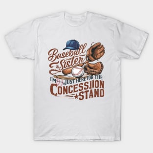 Baseball Sister Funny Baseball Player T-Shirt